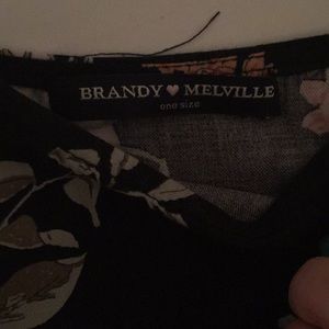 Brandy Melville Tops - black floral tank top Brandy Melville Tops - black floral tank top